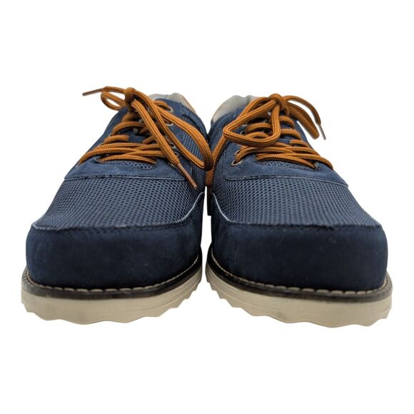 Hitchcock Wide Shoes  Comfortable Mens Navy Blue Casual Footwear Size 9E Sneaker